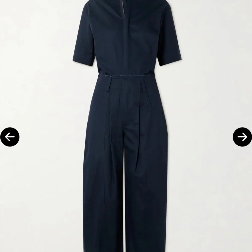 Rivet Utility Cotton Canvas Herringbone Jumpsuit - Picture 3 of 7